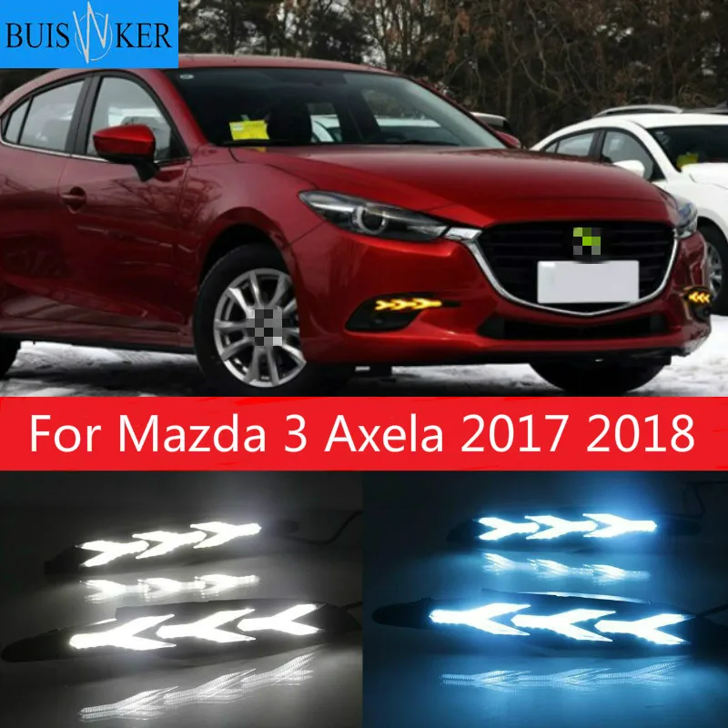2Pcs DRL for Mazda 3 Axela 2017 2018 LED car Driving daytime running light fog lamp with flow yellow turn Signal
2Pcs DRL for Mazda 3 Axela 2017 2018 LED car Driving daytime running light fog lamp with flow yellow turn Signal
