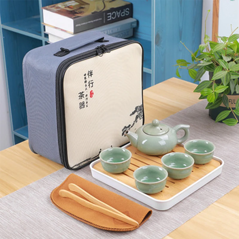 Chinese Tea Ceremony Kung Fu Travel Tea Set Portable Ceramic Teapot Tea Cup Kung Fu Tea Set 1 Pot 4 Cup Drinkware Custom Gift
Chinese Tea Ceremony Kung Fu Travel Tea Set Portable Ceramic Teapot Tea Cup Kung Fu Tea Set 1 Pot 4 Cup Drinkware Custom Gift