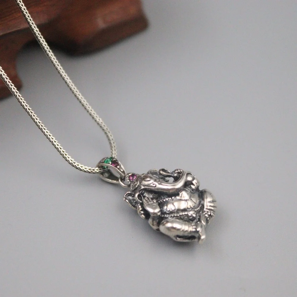 Pure 925 Sterling Silver Bless Lucky Zircon Elephant God Of Wealth Pendant For Men Women Gift 28*15mm
Pure 925 Sterling Silver Bless Lucky Zircon Elephant God Of Wealth Pendant For Men Women Gift 28*15mm