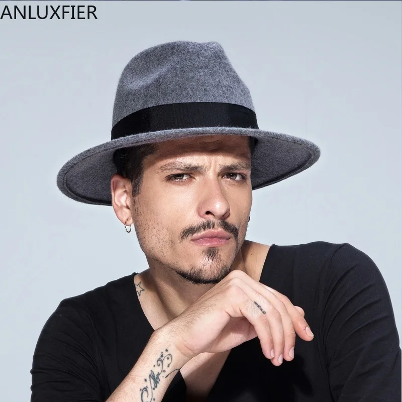 B-1509 Male Wool Felt British Panama Jazz Hat 100% Wool Fedora Felt Hat Black Panama Hat Wide Brim Classic Trilby Hat
B-1509 Male Wool Felt British Panama Jazz Hat 100% Wool Fedora Felt Hat Black Panama Hat Wide Brim Classic Trilby Hat