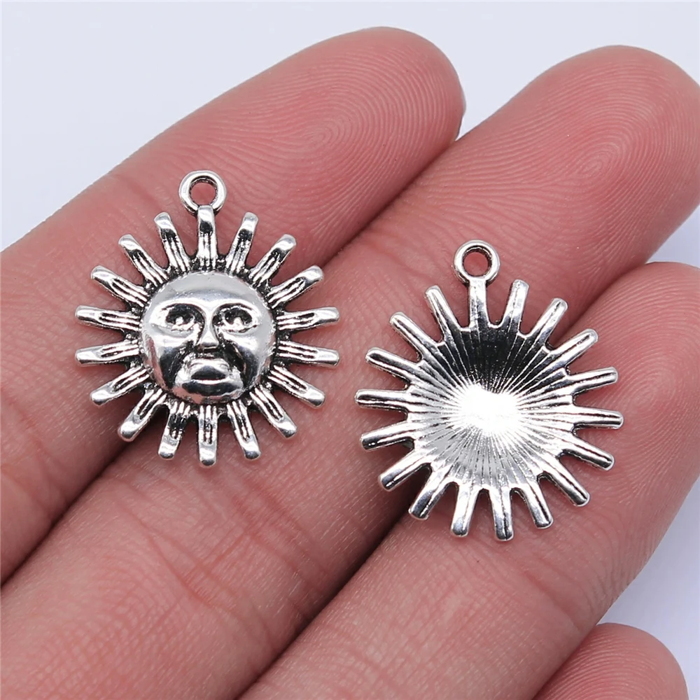 Wholesale 150pcs/bag 22x20mm Antique Silver Color Sun Charms For Jewelry Making DIY Jewelry Findings
Wholesale 150pcs/bag 22x20mm Antique Silver Color Sun Charms For Jewelry Making DIY Jewelry Findings