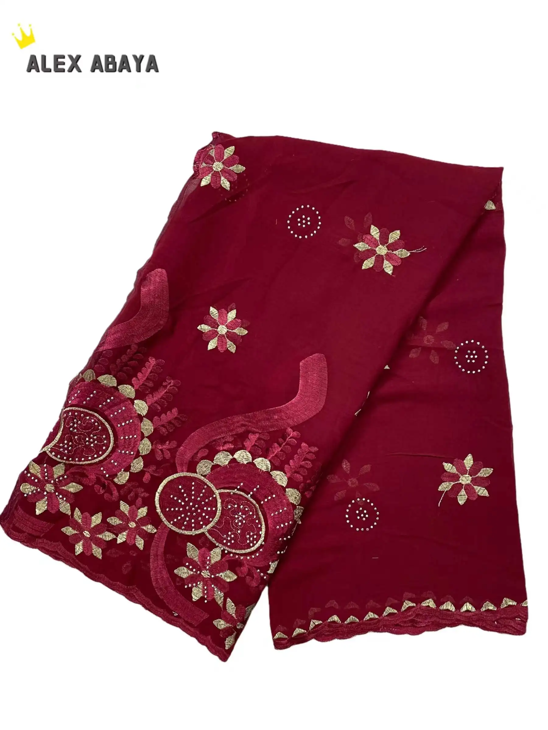 2022 Fashion Hot Sale African Women Scarfs Big Circle Design Big Embrodiery Cotton With Grenadine Big Hijab For Shawls Pashmi
2022 Fashion Hot Sale African Women Scarfs Big Circle Design Big Embrodiery Cotton With Grenadine Big Hijab For Shawls Pashmi