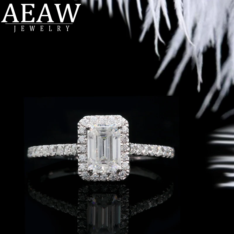 AEAW 0.7ct-0.8ct Emerald Cut CVD HPHT Lab Diamond Rings For Women 14k White Gold Romantic Wedding Engagement Rings NO IGI
AEAW 0.7ct-0.8ct Emerald Cut CVD HPHT Lab Diamond Rings For Women 14k White Gold Romantic Wedding Engagement Rings NO IGI