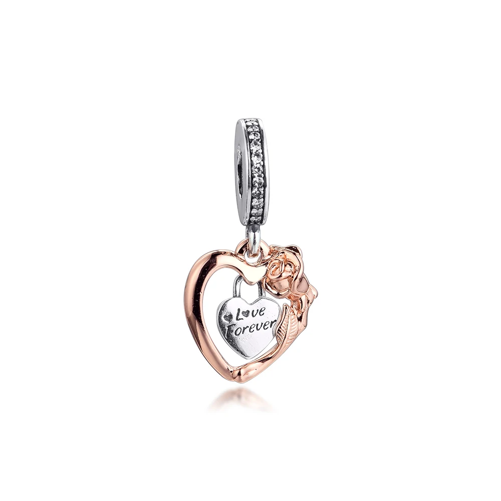 Heart & Rose Flower Dangle Charm 925 Sterling Silver Beads for Women Jewelry Fits Original Bracelet DIY Making Kralen Wholesale
Heart & Rose Flower Dangle Charm 925 Sterling Silver Beads for Women Jewelry Fits Original Bracelet DIY Making Kralen Wholesale