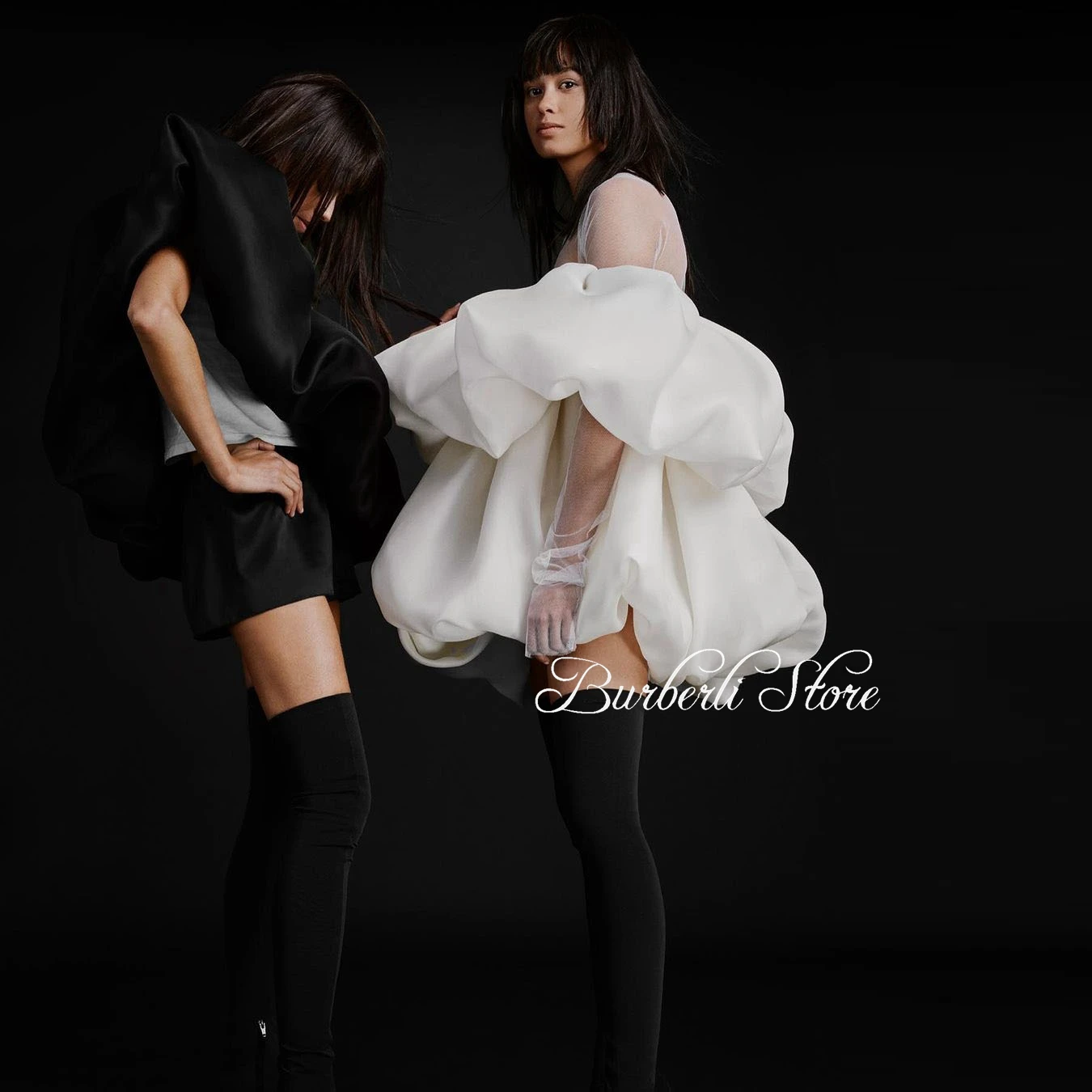 New Fashion White Satin Ruffles A-line Mini Women Dresses Illusion Long Sleeves Tulle Party Gowns To Birthday Wedding Gown
New Fashion White Satin Ruffles A-line Mini Women Dresses Illusion Long Sleeves Tulle Party Gowns To Birthday Wedding Gown