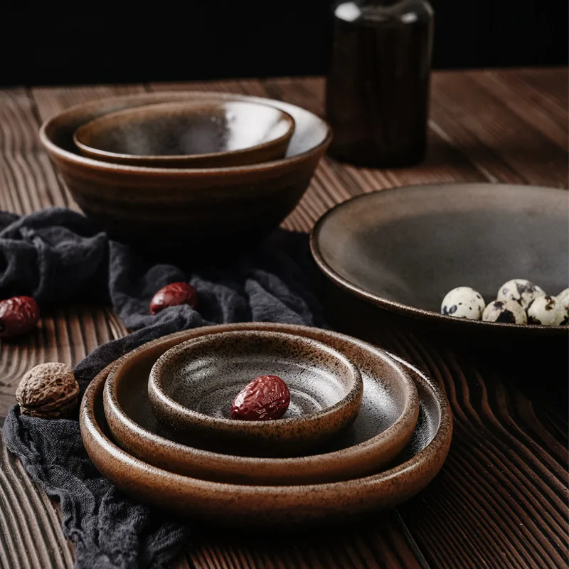 Dish Set Bowl Dinner Plate Stoneware Fruit Plate Dinner Plate Japanese Style Noodle Soup Creative Dish Bowl Dish Bowl Retro
Dish Set Bowl Dinner Plate Stoneware Fruit Plate Dinner Plate Japanese Style Noodle Soup Creative Dish Bowl Dish Bowl Retro