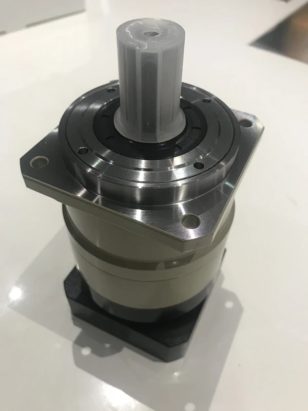 Helical gear planetary gearbox reducer ratio 30:1 for 110mm AC servo motor input shaft 19mm+25 teeth mod 2 helical gear
Helical gear planetary gearbox reducer ratio 30:1 for 110mm AC servo motor input shaft 19mm+25 teeth mod 2 helical gear