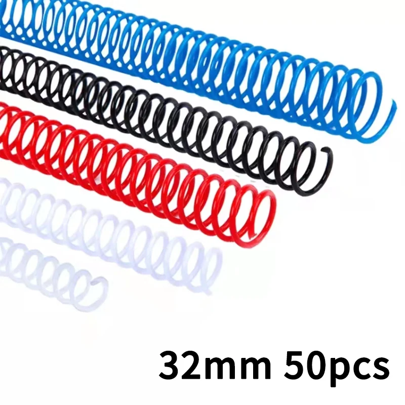 50pcs A4 46 Holes Loose-Leaf PVC Plastic Binding Spiral Coil 32mm Ring Punch Notebook Journal Accessories School Office Supplies
50pcs A4 46 Holes Loose-Leaf PVC Plastic Binding Spiral Coil 32mm Ring Punch Notebook Journal Accessories School Office Supplies