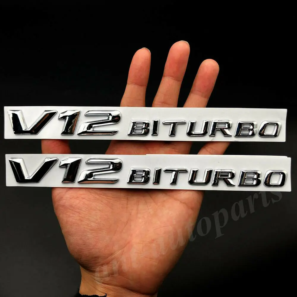 Металлическая хромированная наклейка V12 Biturbo для автомобильного брызговика, эмблема, значок, наклейка V8 E S G, 2 шт.
Металлическая хромированная наклейка V12 Biturbo для автомобильного брызговика, эмблема, значок, наклейка V8 E S G, 2 шт.
