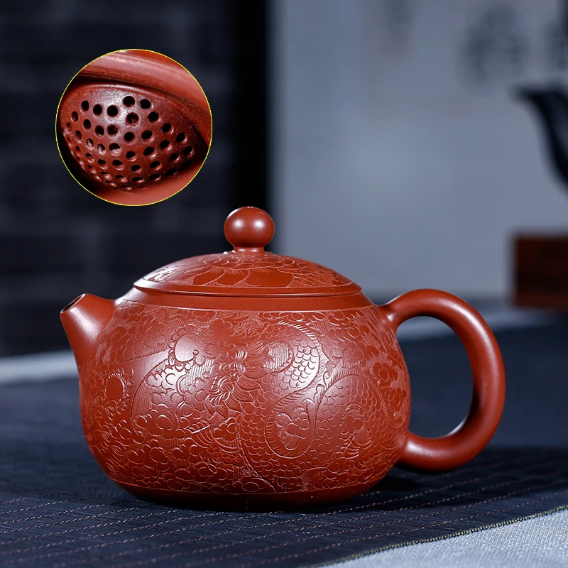 ★purple sand ore dahongpao all hand carved painting in extremely good fortune 200 ml xi shi pot ball hole of the water
★purple sand ore dahongpao all hand carved painting in extremely good fortune 200 ml xi shi pot ball hole of the water