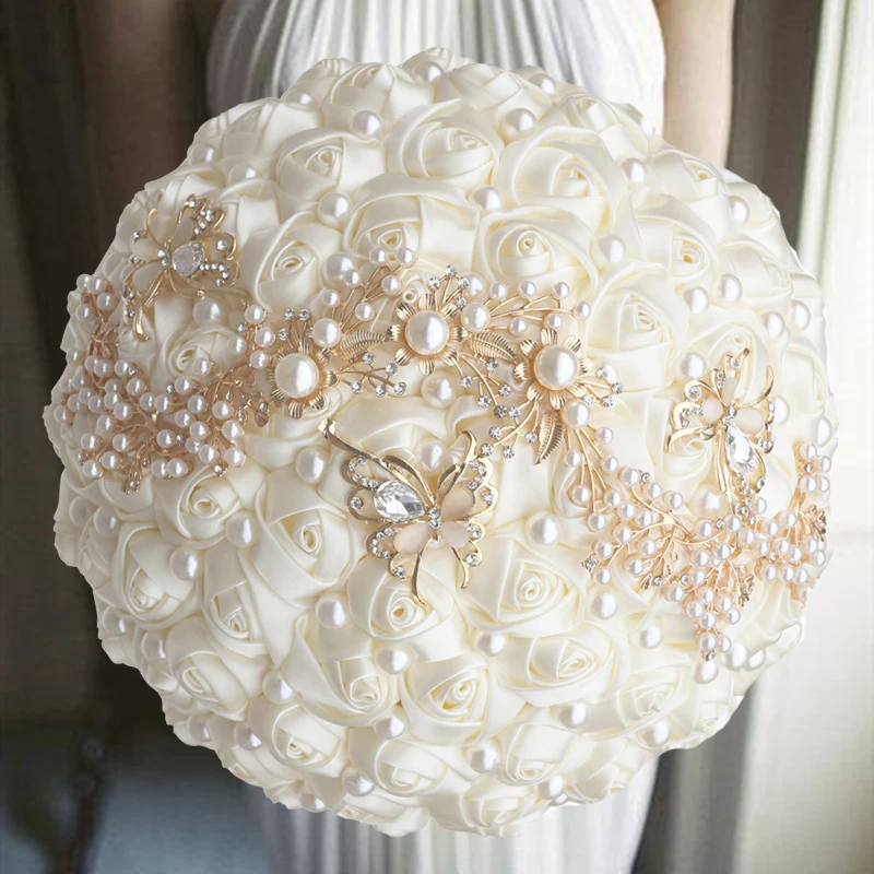 Hot Selling 1pc/lot Cream Bridesmaid Wedding Bouquet for wedding decoration
Hot Selling 1pc/lot Cream Bridesmaid Wedding Bouquet for wedding decoration
