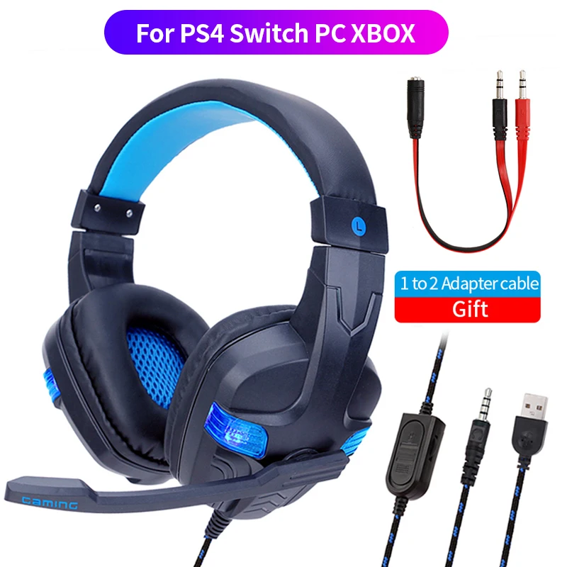 SY860MV For PS4 Gaming Headphone With Mic Bass Stereo LED Blue Light Over Ear Men's favorite gifts Casco de juego For XBOX PS4
SY860MV For PS4 Gaming Headphone With Mic Bass Stereo LED Blue Light Over Ear Men's favorite gifts Casco de juego For XBOX PS4