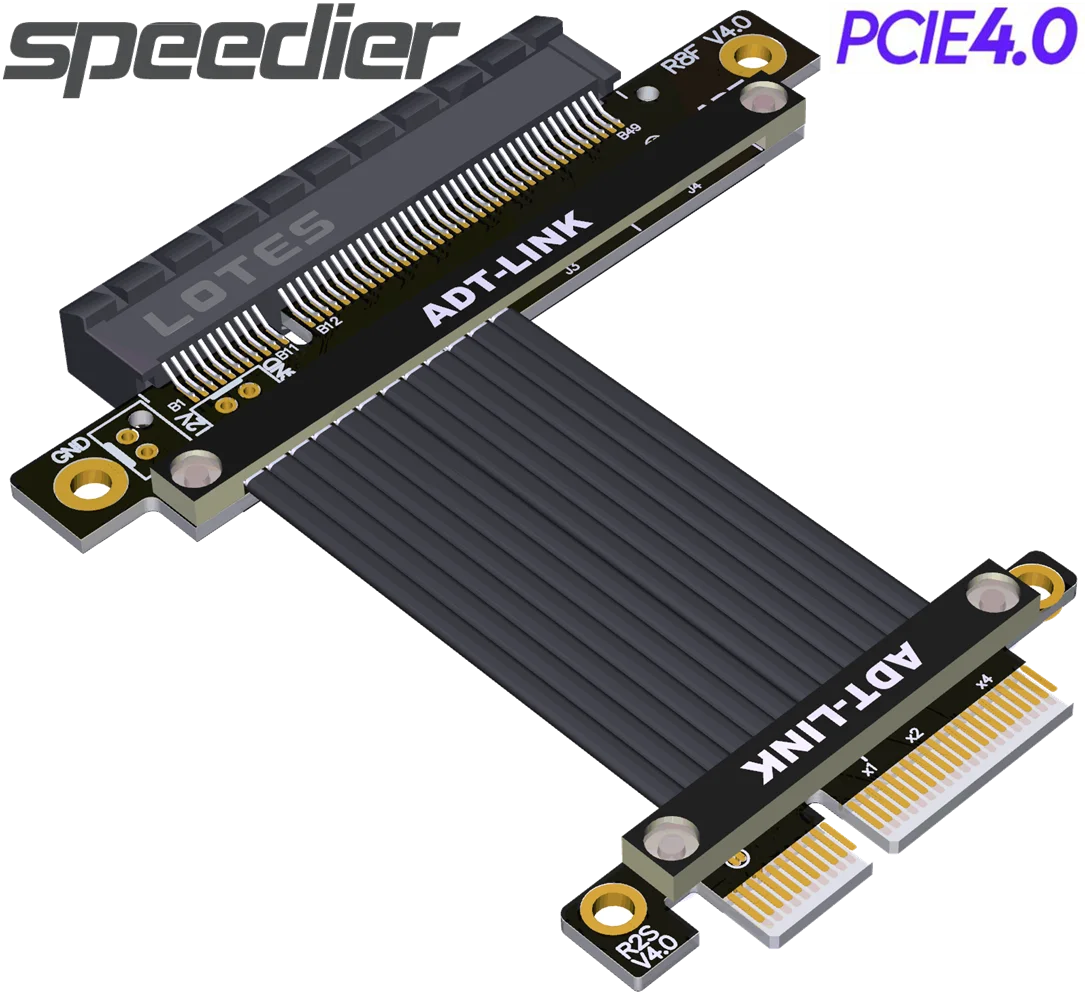 PCI-E4.0 Express 8X To 4X Slot Female/Male Riser Card Converter Extender Ribbon Adapter Extension Cable PCI-E X8 X4 Gold Plated
PCI-E4.0 Express 8X To 4X Slot Female/Male Riser Card Converter Extender Ribbon Adapter Extension Cable PCI-E X8 X4 Gold Plated