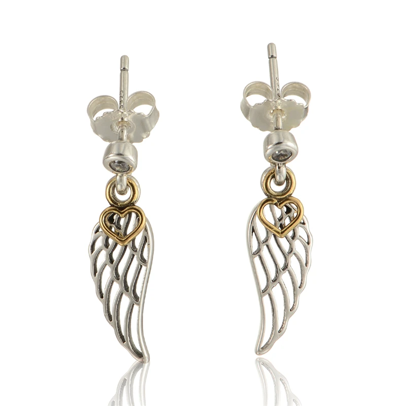 Wedding Earrings Wing With Heart Stud Earrings Fashion Female Earrings Classical Sterling silver Jewelry For Woman
Wedding Earrings Wing With Heart Stud Earrings Fashion Female Earrings Classical Sterling silver Jewelry For Woman