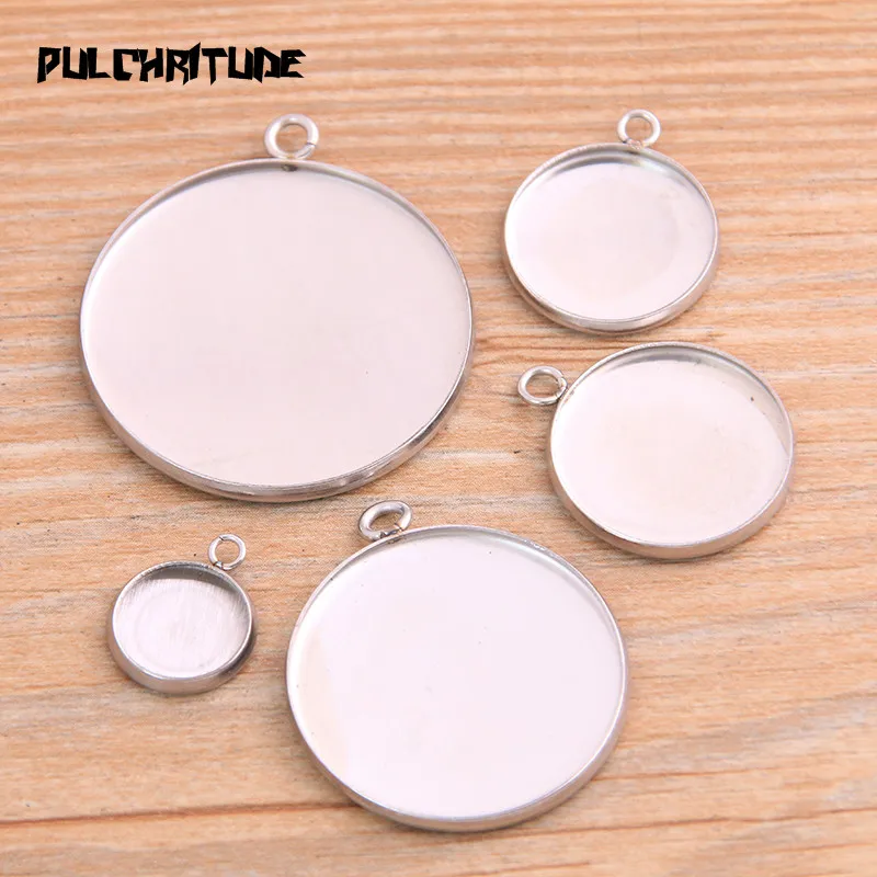 PULCHRITUDE 10pcs 10-30mm Inner Size Stainless Steel Round Cabochon Base Setting Diy Blank Pendant Tray For Necklace Making
PULCHRITUDE 10pcs 10-30mm Inner Size Stainless Steel Round Cabochon Base Setting Diy Blank Pendant Tray For Necklace Making