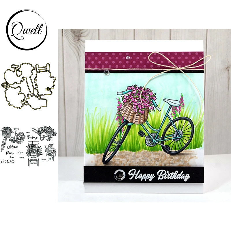QWELL Flowers Chair Metal Cutting Dies With Clear Transparent Stamps Bucket Bicycle DIY Scrapbooking Album Cards Crafts 2020
QWELL Flowers Chair Metal Cutting Dies With Clear Transparent Stamps Bucket Bicycle DIY Scrapbooking Album Cards Crafts 2020