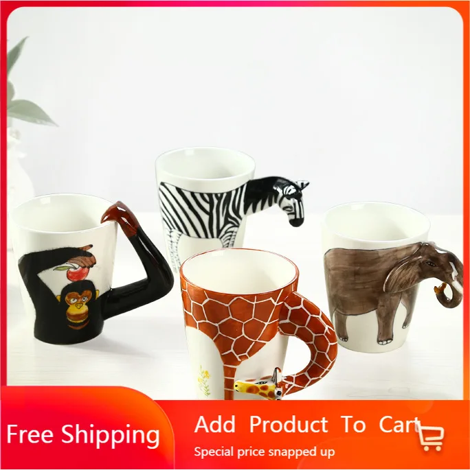3D Three-dimensional Animal Mug Large-capacity Hand-painted Ceramic Drinking Cup Cute Creative Personality Milk Coffee Cup
3D Three-dimensional Animal Mug Large-capacity Hand-painted Ceramic Drinking Cup Cute Creative Personality Milk Coffee Cup