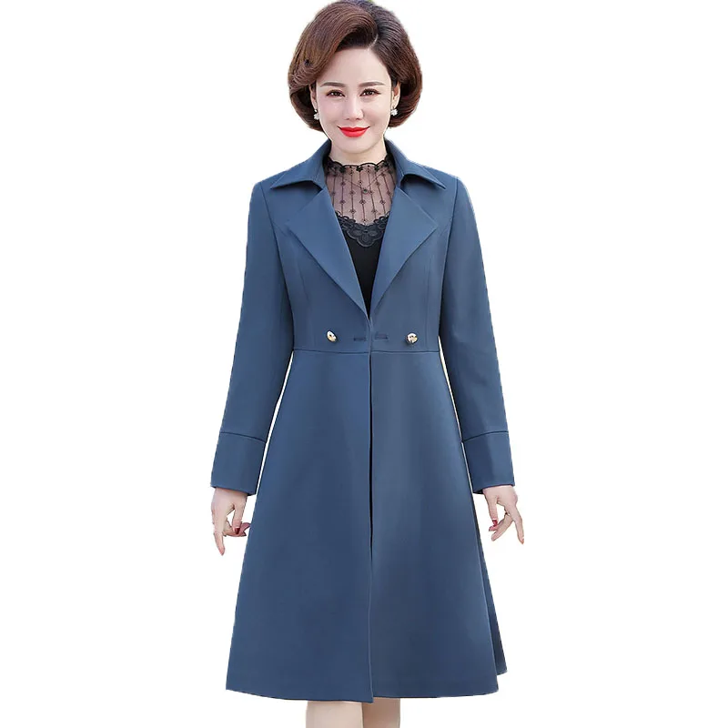 Casual Women trench Coat Spring Autumn Middle-aged Windbreaker Fashion 2022 New Loose temperament Outerwear Female R653
Casual Women trench Coat Spring Autumn Middle-aged Windbreaker Fashion 2022 New Loose temperament Outerwear Female R653