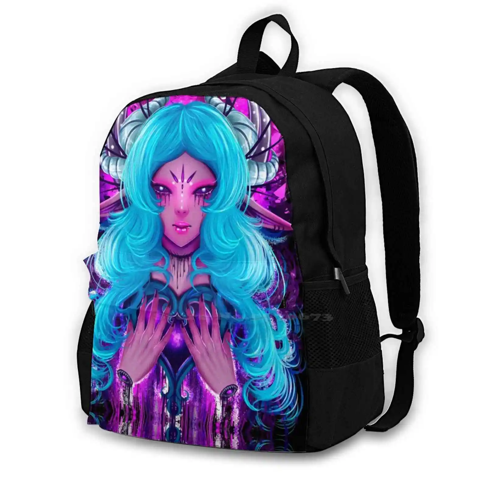 #0011 Backpack For Student School Laptop Travel Bag Original Horns Pink Purple Light Blue Blue Heart Heartless Goth Gothic
#0011 Backpack For Student School Laptop Travel Bag Original Horns Pink Purple Light Blue Blue Heart Heartless Goth Gothic
