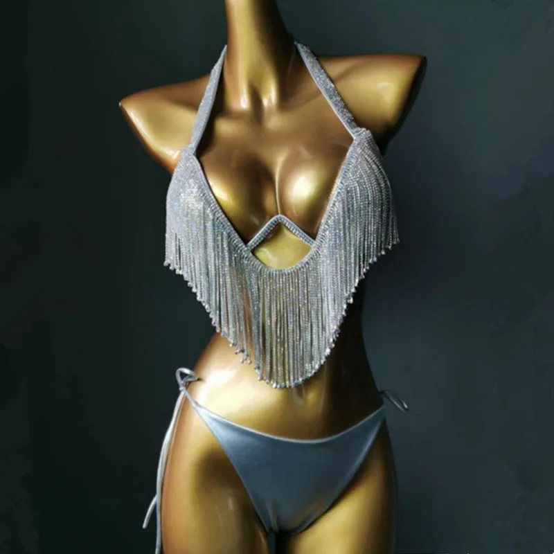 Женский костюм бикини с бахромой, танцевальный костюм для выступлений на сцене, для диджея, певицы, ночного клуба, бара, сексуальные шорты для бара, одежда для сцены
Женский костюм бикини с бахромой, танцевальный костюм для выступлений на сцене, для диджея, певицы, ночного клуба, бара, сексуальные шорты для бара, одежда для сцены