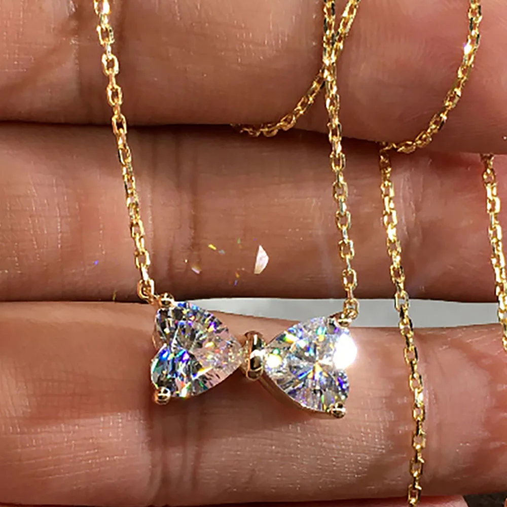 Custom 14K Yellow Gold Women Pendants Necklaces Moissanite Diamond 0.5 1 2 3 4 5 Ct Heart Bowknot Wedding Engagement Party
Custom 14K Yellow Gold Women Pendants Necklaces Moissanite Diamond 0.5 1 2 3 4 5 Ct Heart Bowknot Wedding Engagement Party