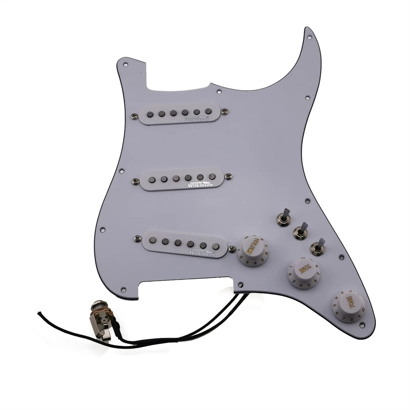 Wilkinson SSS Ainico 5 Single Coil Pickups Multifunction Loaded Prewired Pickguard Set For ST Guitar
Wilkinson SSS Ainico 5 Single Coil Pickups Multifunction Loaded Prewired Pickguard Set For ST Guitar