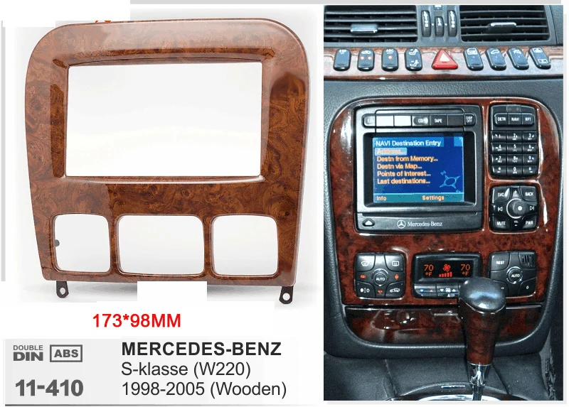 2 Din Car Radio Fascia for Mercedes BENZ S CLASS W220 Wooden S280 S500 Car Stereo Autoradio Auto Refitting DVD Frame
2 Din Car Radio Fascia for Mercedes BENZ S CLASS W220 Wooden S280 S500 Car Stereo Autoradio Auto Refitting DVD Frame