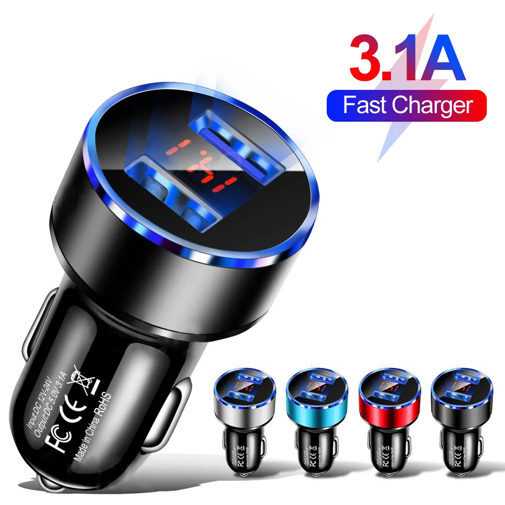 Car Charger For iPhone 12 11 Xs 7 8 Plus With LED Display Dual USB Car-Charger for Xiaomi Redmi Note 10 Samsung S21 S20 A72 A32
Car Charger For iPhone 12 11 Xs 7 8 Plus With LED Display Dual USB Car-Charger for Xiaomi Redmi Note 10 Samsung S21 S20 A72 A32