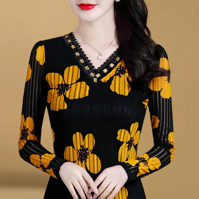 Bottom shirt women's long sleeve 2024 autumn new coat autumn winter plus velvet mesh t-shirt
Bottom shirt women's long sleeve 2024 autumn new coat autumn winter plus velvet mesh t-shirt