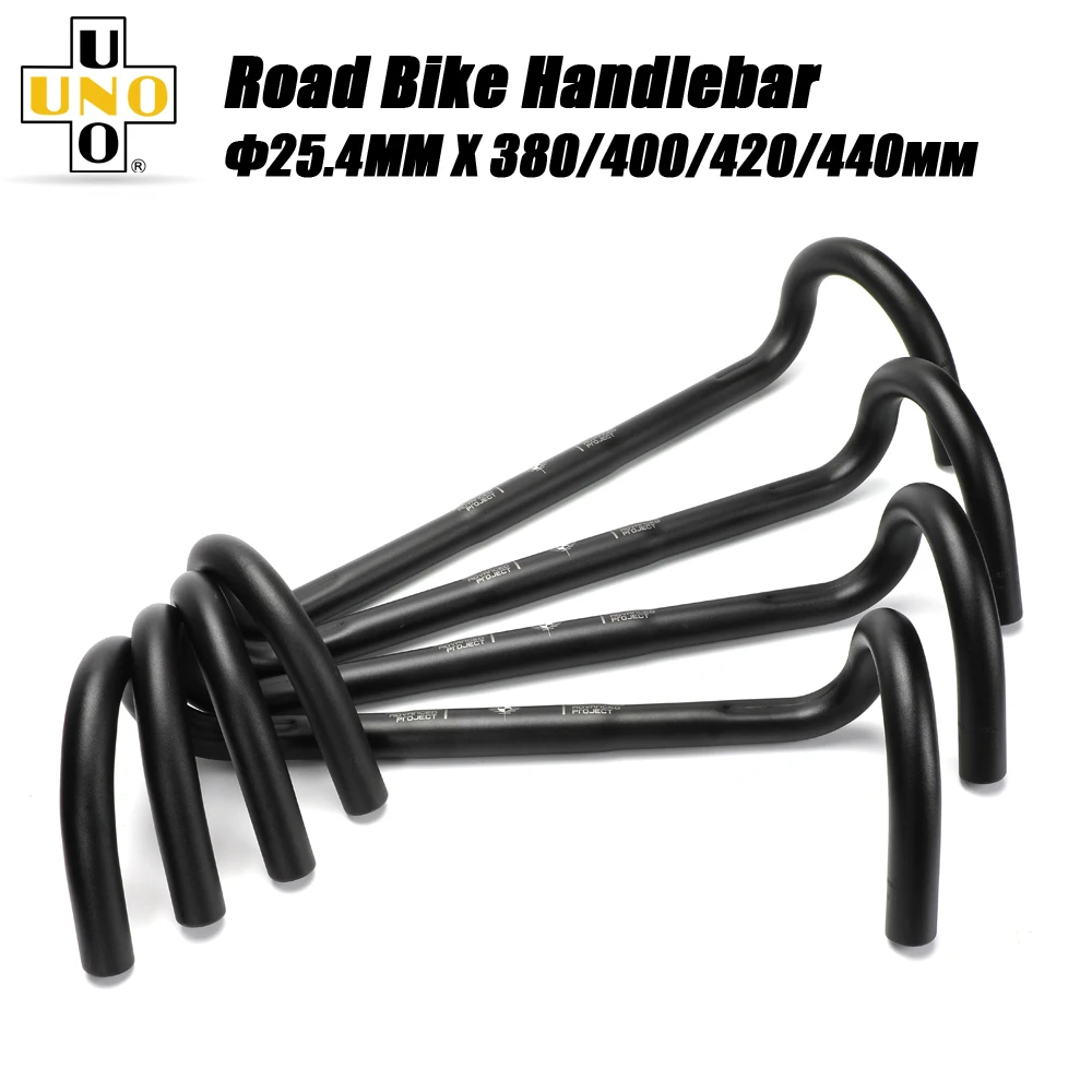 UNO 25.4mm Bicycle Bent Handlebar Drop Bar 380/400/420mm Ultralight Bicycle Handle Racing Road Bike Handlebar Bike Accessories
UNO 25.4mm Bicycle Bent Handlebar Drop Bar 380/400/420mm Ultralight Bicycle Handle Racing Road Bike Handlebar Bike Accessories