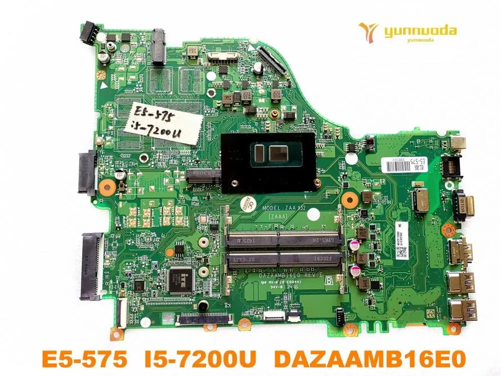 Original for ACER E5-575G laptop motherboard E5-575 I5-7200U DAZAAMB16E0tested good free shipping
Original for ACER E5-575G laptop motherboard E5-575 I5-7200U DAZAAMB16E0tested good free shipping