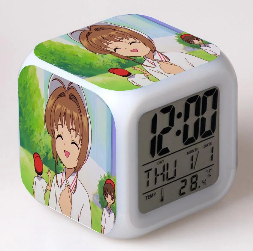 Anime Cardcaptor Sakura Cartoon LED 7 Color Flash Digital Alarm Clocks Night Light Bedroom Desk Clock despertador Alarm-Clock
Anime Cardcaptor Sakura Cartoon LED 7 Color Flash Digital Alarm Clocks Night Light Bedroom Desk Clock despertador Alarm-Clock