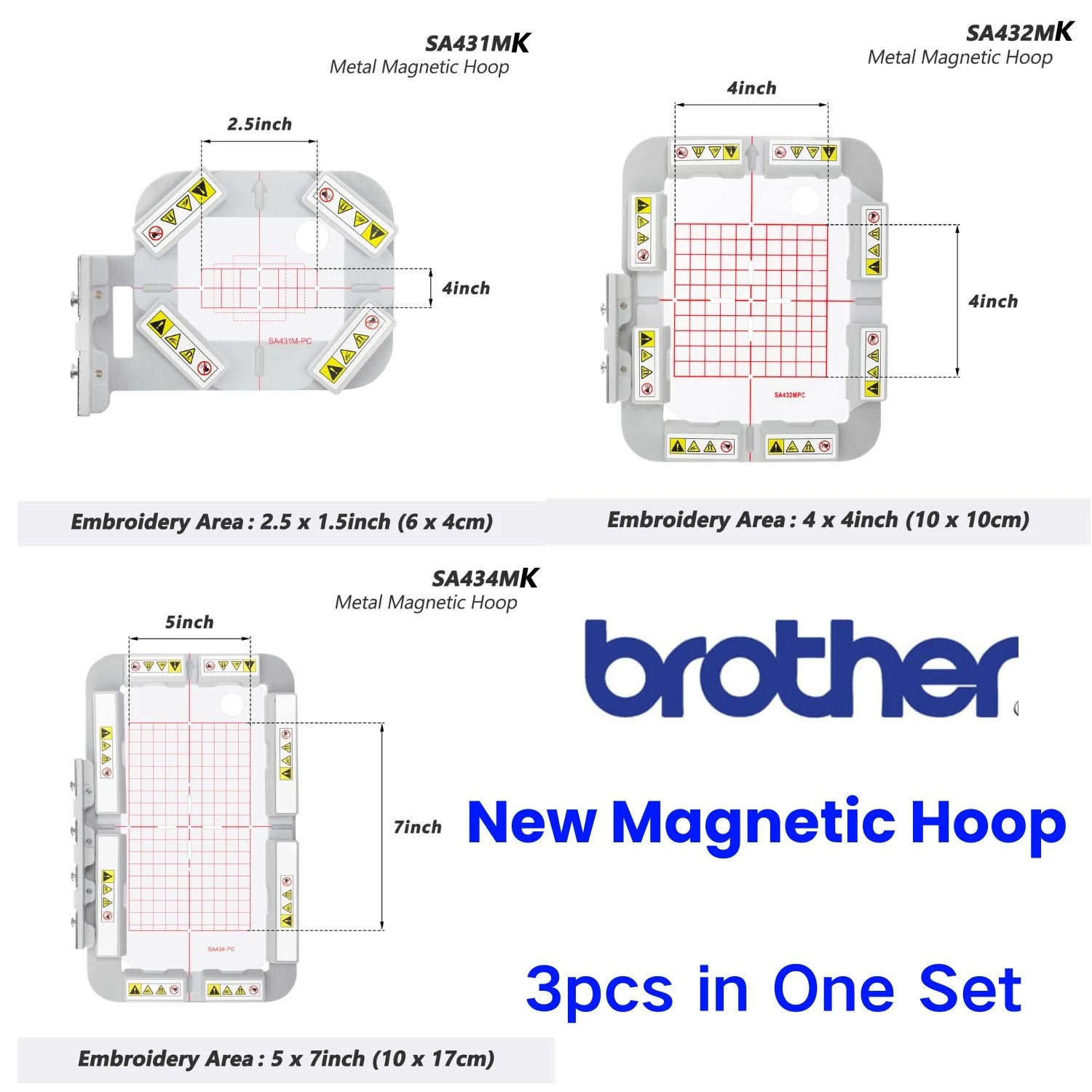 Magnetic Embroidery Hoops Frames for Brother SE700 SE725 PE545 SE600 PE535 SE630 PE550D LB5500 Poolin EOC05 Embroidery Machine
Magnetic Embroidery Hoops Frames for Brother SE700 SE725 PE545 SE600 PE535 SE630 PE550D LB5500 Poolin EOC05 Embroidery Machine