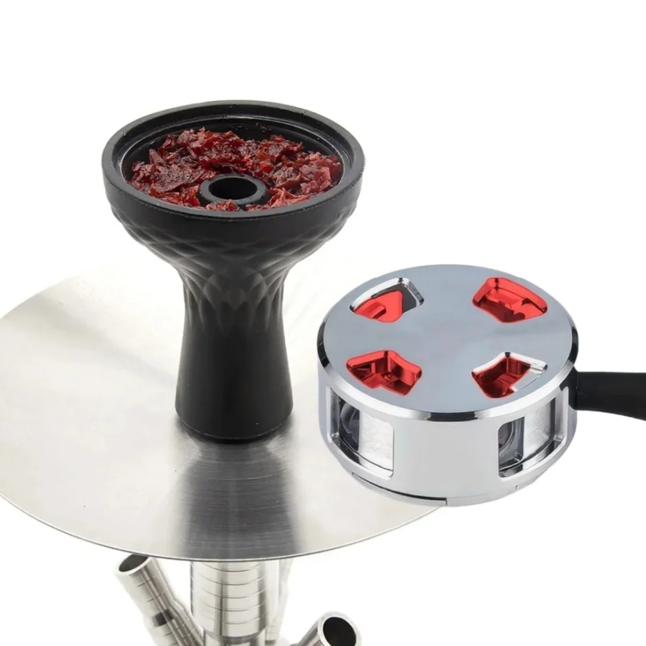 Four-Hole Metal Hookah Charcoal Holder Durable lighter ignites Tobacco bowl Combination Smoking Accessories shisha bowls
Four-Hole Metal Hookah Charcoal Holder Durable lighter ignites Tobacco bowl Combination Smoking Accessories shisha bowls