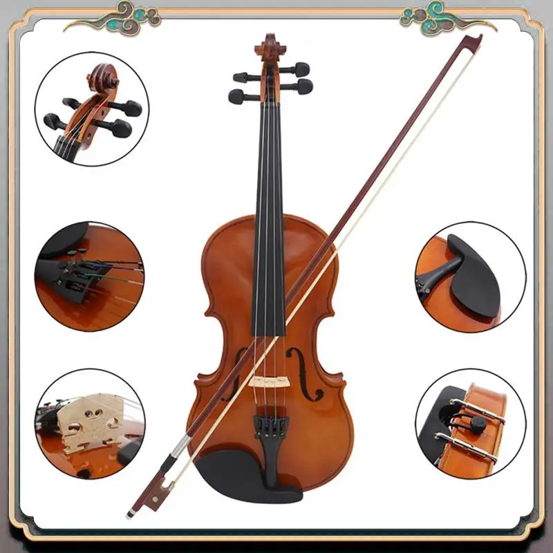 Durable Wooden Violin: Solid Wood Popularization Violin, Beginner Practice Violin
Durable Wooden Violin: Solid Wood Popularization Violin, Beginner Practice Violin