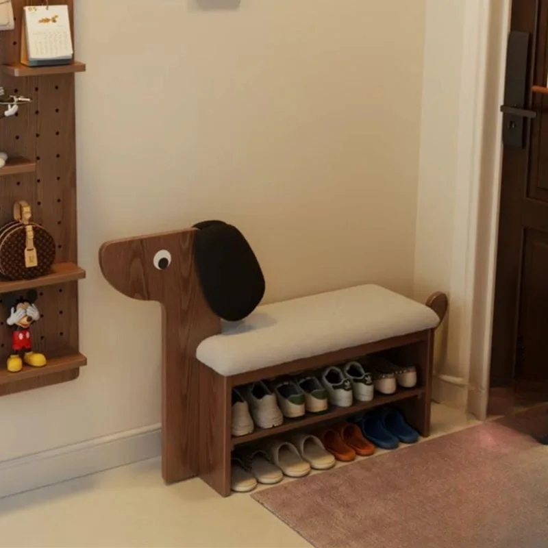 change stool, solid wood shoe rack at the door of the puppy, cute household creative shoe stool, door-to-door cabinet
change stool, solid wood shoe rack at the door of the puppy, cute household creative shoe stool, door-to-door cabinet