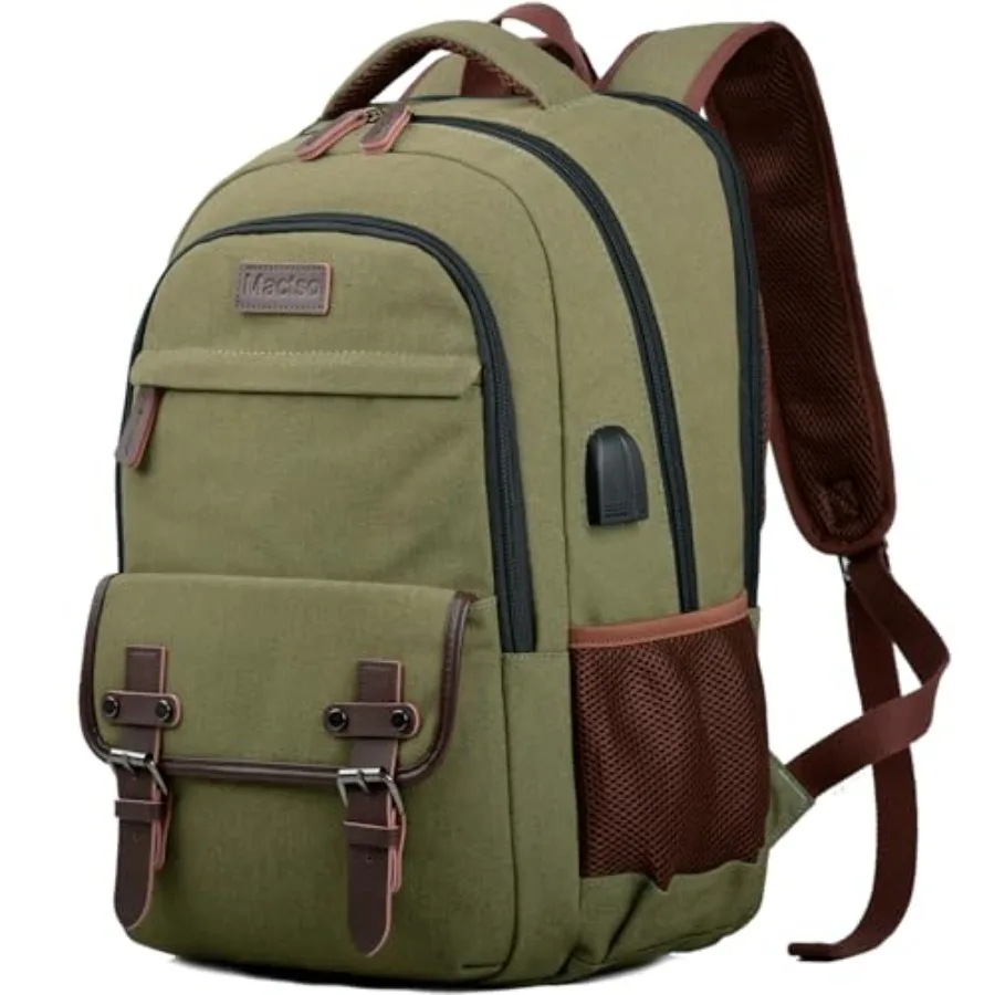 Canvas Travel Laptop Backpack for Men Women Business Work Rucksack College School Computer Bag Fits Notebook Bookbag with USB C
Canvas Travel Laptop Backpack for Men Women Business Work Rucksack College School Computer Bag Fits Notebook Bookbag with USB C