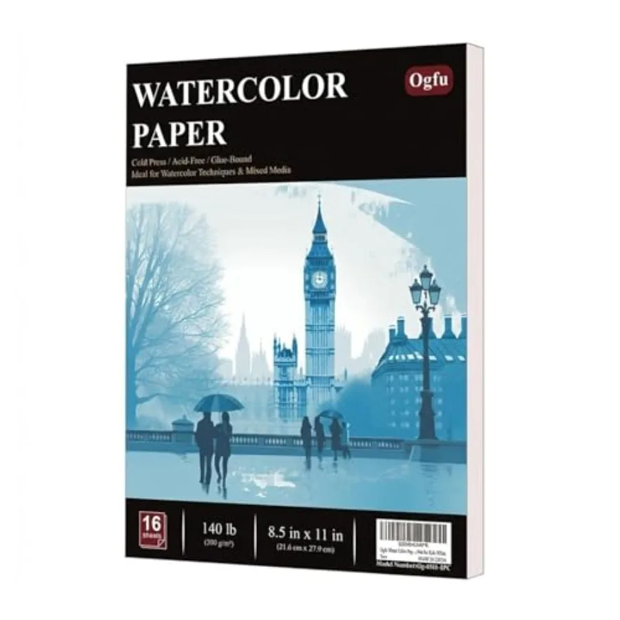Water Color Paper 8.5 x 11, Water Color Sketch Books 16 Sheets 32 Pages,Cold Pressed 140 lb Watercolor Paper Pad, 300gsm Thick
Water Color Paper 8.5 x 11, Water Color Sketch Books 16 Sheets 32 Pages,Cold Pressed 140 lb Watercolor Paper Pad, 300gsm Thick