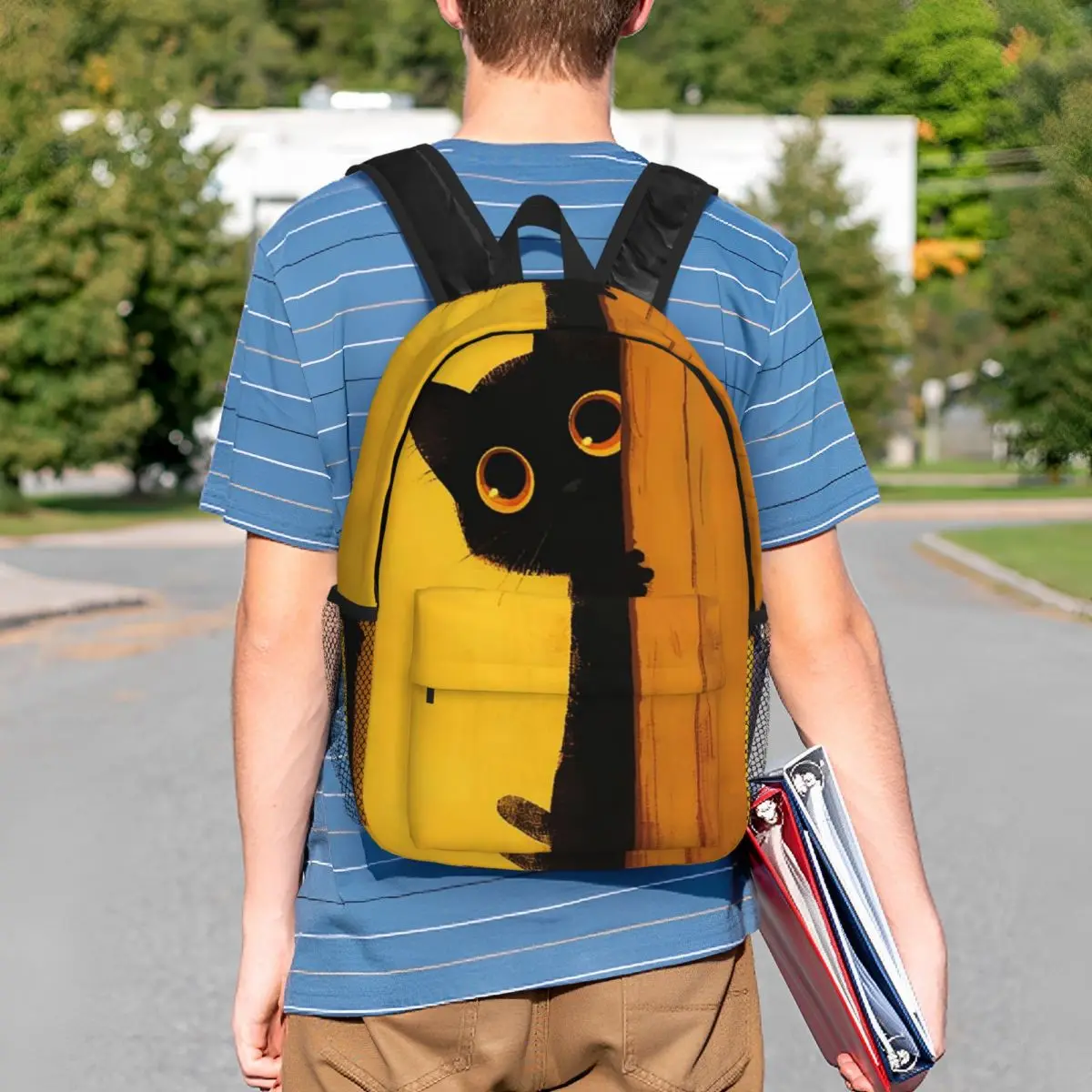 Black Cat Silhouette With Golden Eyes Backpack Student BookBag Kids School Bag Laptop Shoulder Bags for Men Women
Black Cat Silhouette With Golden Eyes Backpack Student BookBag Kids School Bag Laptop Shoulder Bags for Men Women