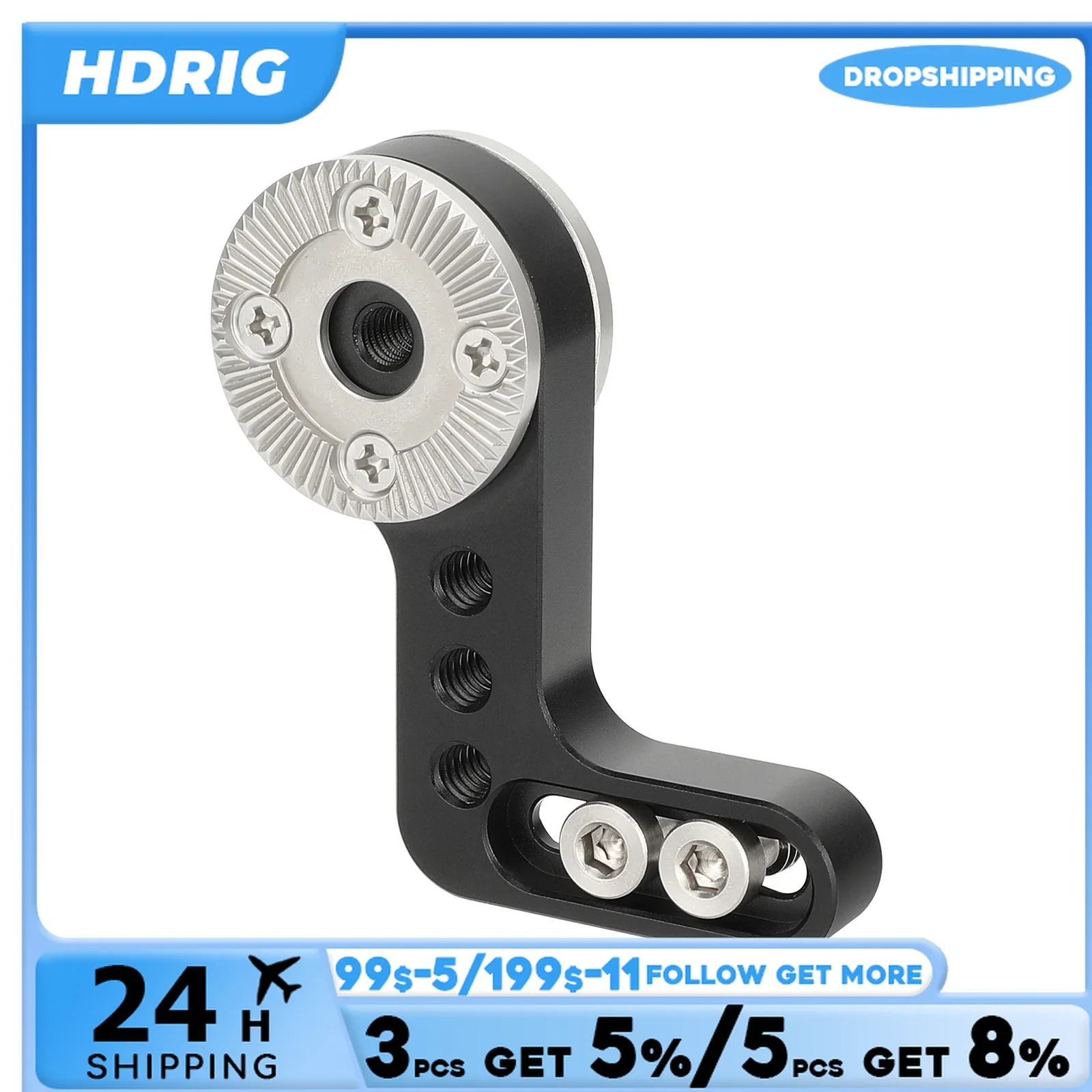 HDRIG L Type Dual-Sided ARRI Rosette Extension Mount M6 Thread Hole Connector With 1/4inch Mounting Groove Points Accessories
HDRIG L Type Dual-Sided ARRI Rosette Extension Mount M6 Thread Hole Connector With 1/4inch Mounting Groove Points Accessories