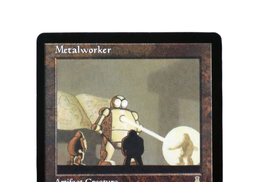 Metalworker Foil/Holo TCG Magical Proxy Cards Game Black Top Quality Proxy Gathering Board Playing Game Trading Cards
Metalworker Foil/Holo TCG Magical Proxy Cards Game Black Top Quality Proxy Gathering Board Playing Game Trading Cards