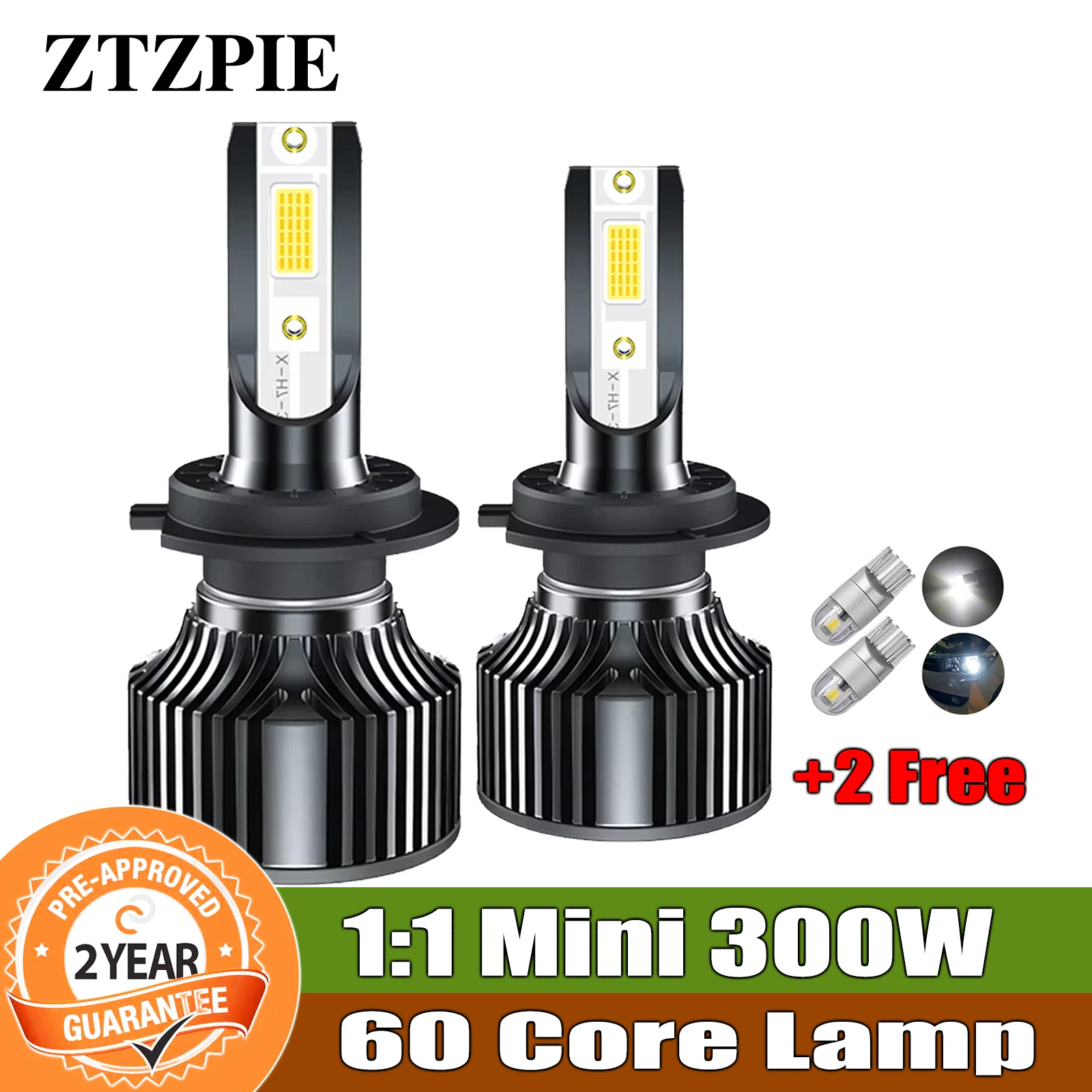 ZTZPIE 6000K 300W H8 Top H7 H9 9006/HB4 9005/HB3 H4 H11 H1 Led Headlight Bulb Lights 60 Core Lamp For Car Fog Lights 12V
ZTZPIE 6000K 300W H8 Top H7 H9 9006/HB4 9005/HB3 H4 H11 H1 Led Headlight Bulb Lights 60 Core Lamp For Car Fog Lights 12V