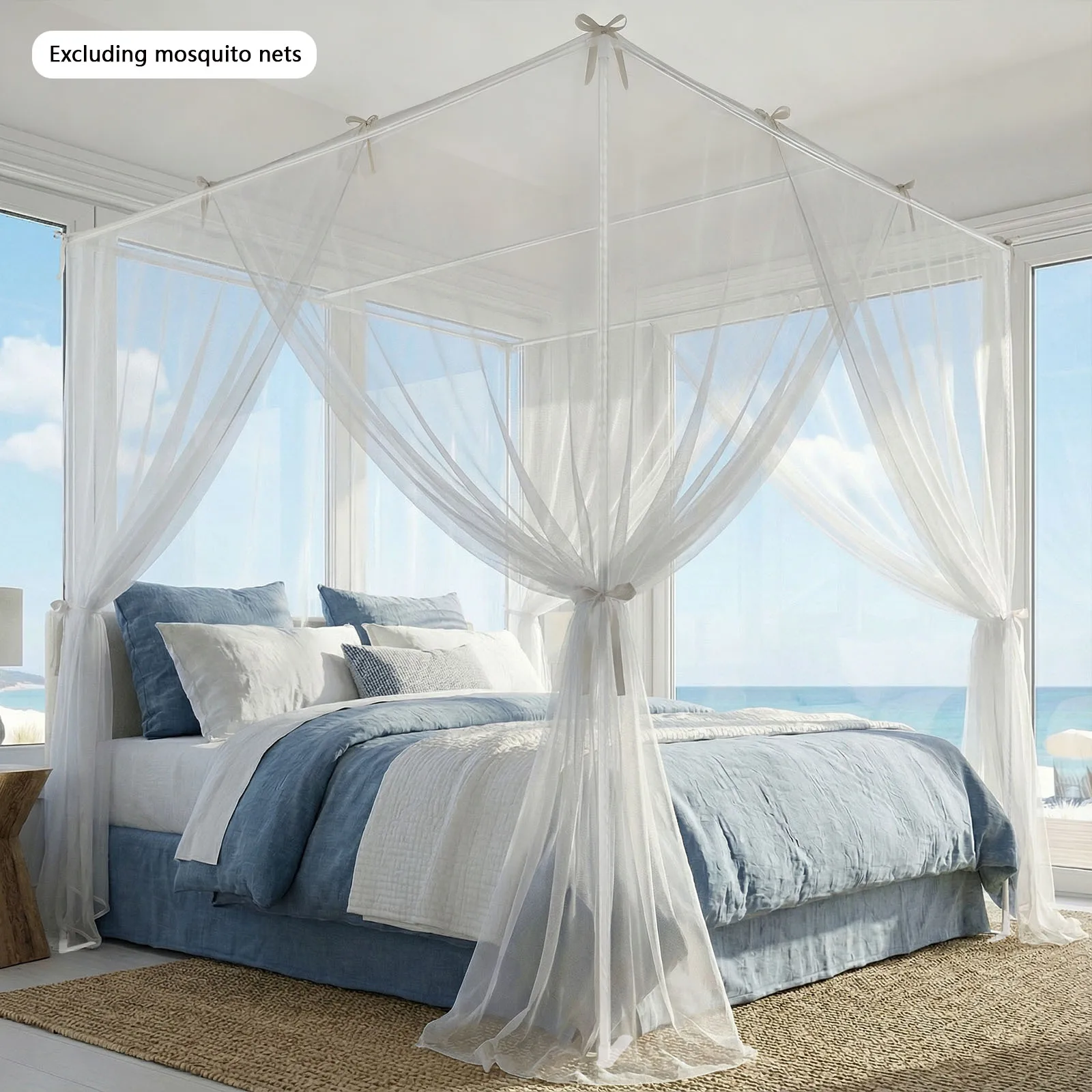 2x2x2m Mosquito Netting Canopy Frame Sturdy Stainless Steel Frame Plastic Connector Anti Rust Stable Four Corner Support for Indoor Bed Canopy Curtain Decoration Hanging Light Mosquito Net Insect Protection Comfort Sleep Bedroom Crib Patio
2x2x2m Mosquito Netting Canopy Frame Sturdy Stainless Steel Frame Plastic Connector Anti Rust Stable Four Corner Support for Indoor Bed Canopy Curtain Decoration Hanging Light Mosquito Net Insect Protection Comfort Sleep Bedroom Crib Patio