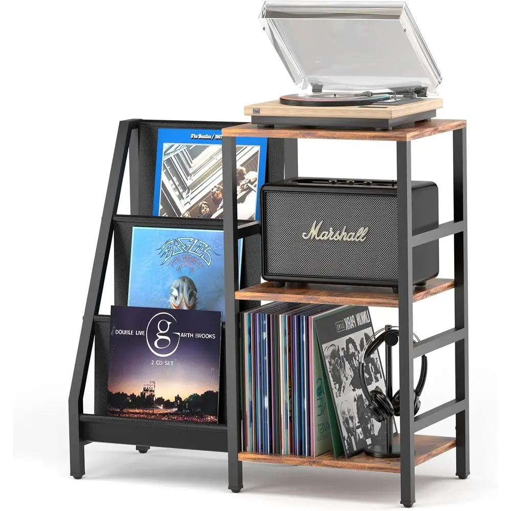 Vinyl Record Player Stand with 3-Tier Storage, Turntable Display Shel or 200 Albums, Record Storage Table or Living Room, Stylis
Vinyl Record Player Stand with 3-Tier Storage, Turntable Display Shel or 200 Albums, Record Storage Table or Living Room, Stylis