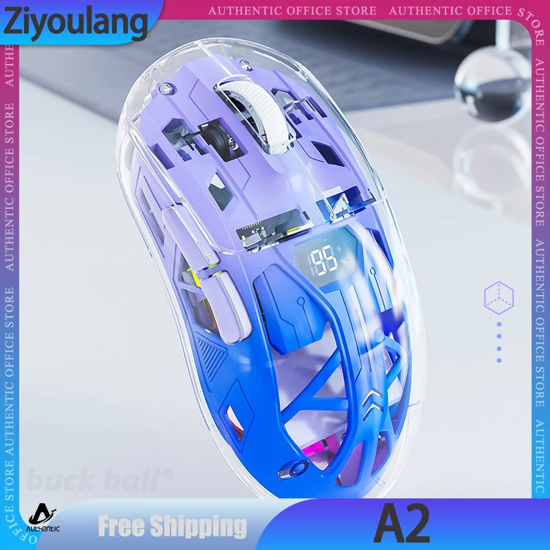Ziyoulang A2 Gamer Mouse 2Mode 2.4G Wireless Bluetooth Mouse RGB Backlit Customized Transparent Mouse Pc Accessories Gamer Mice
Ziyoulang A2 Gamer Mouse 2Mode 2.4G Wireless Bluetooth Mouse RGB Backlit Customized Transparent Mouse Pc Accessories Gamer Mice