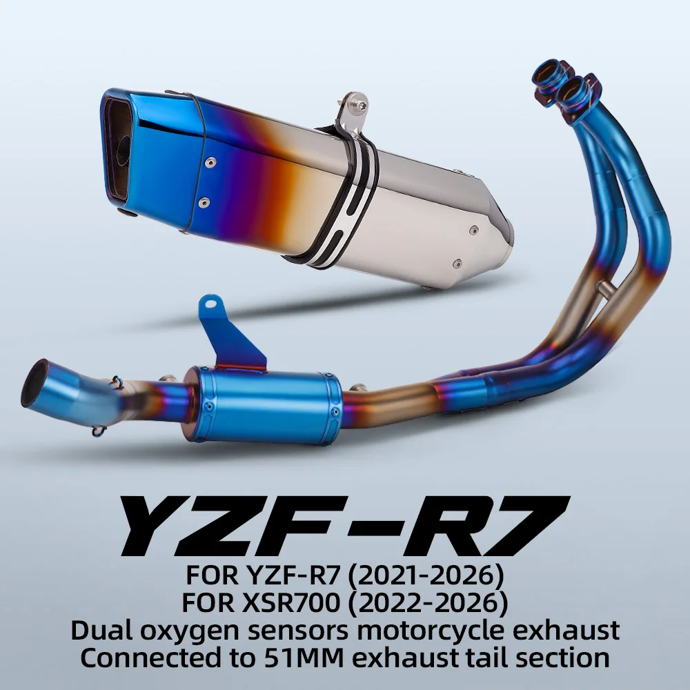 FOR YZF-R7 XSR700 2021-2026 Stainless Full Exhaust Header Pipe Performance Muffler Modify Exhaust System
FOR YZF-R7 XSR700 2021-2026 Stainless Full Exhaust Header Pipe Performance Muffler Modify Exhaust System