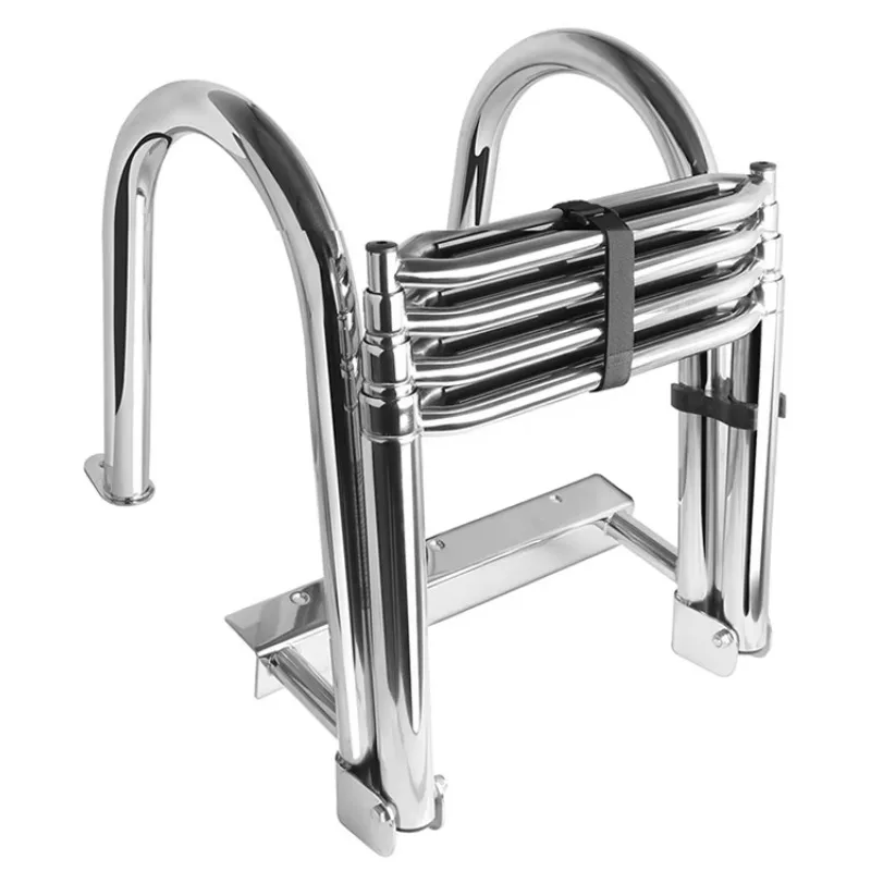 316 Stainless Steel Folding Telescoping Inboard Ladder for Yacht Swim Deck New Marine Hardware
316 Stainless Steel Folding Telescoping Inboard Ladder for Yacht Swim Deck New Marine Hardware