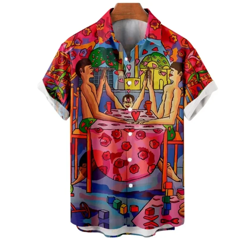 Men's Vintage Painted Art Print Shirt Hawaiian Daily Chest Pocket Shirt Casual Short Sleeve Smart Business Shirt For Men
Men's Vintage Painted Art Print Shirt Hawaiian Daily Chest Pocket Shirt Casual Short Sleeve Smart Business Shirt For Men