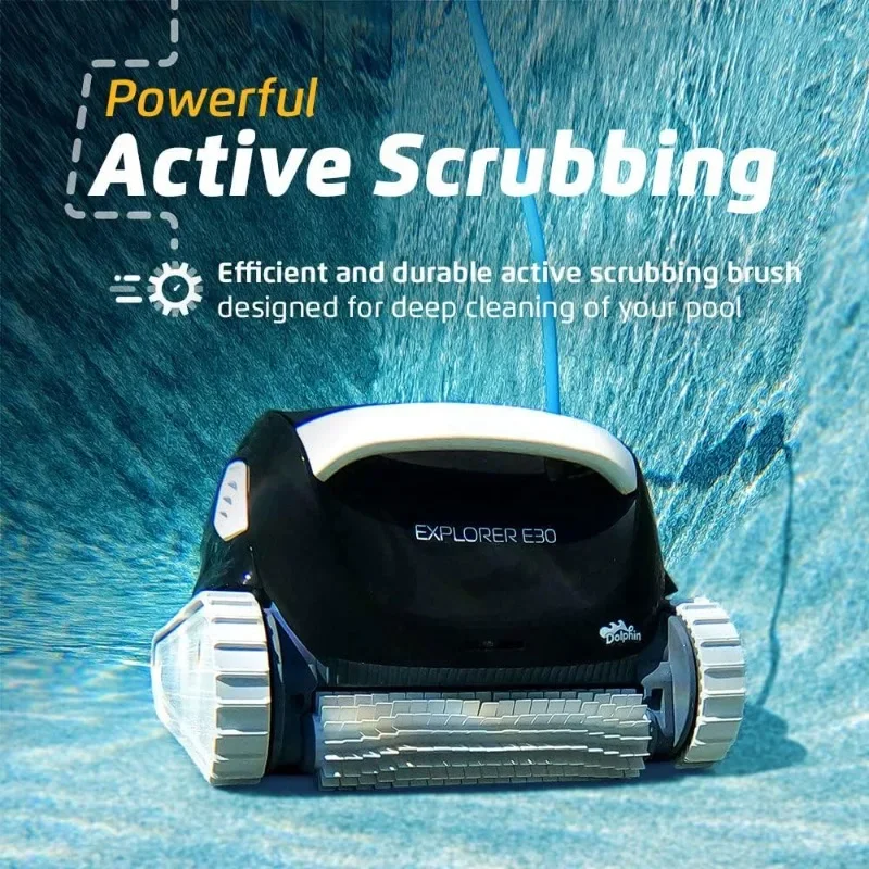 (2025 Model) Explorer E30 Wi-Fi Automatic Robotic Pool Vacuum Cleaner, Wall Climbing, Waterline Scrubber Brush
(2025 Model) Explorer E30 Wi-Fi Automatic Robotic Pool Vacuum Cleaner, Wall Climbing, Waterline Scrubber Brush