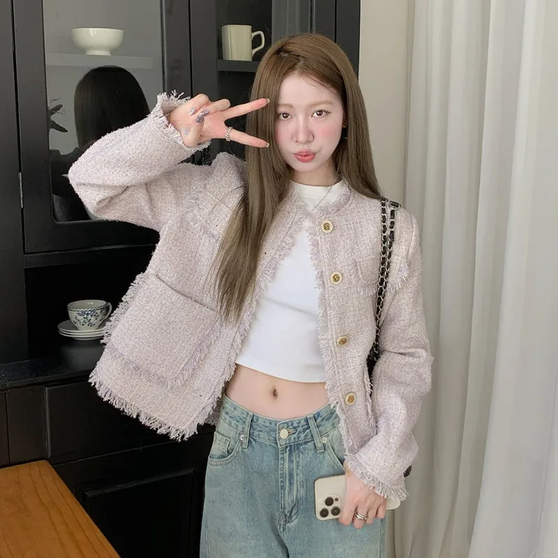 2024 New Women Fashion Tassel Short Jacket Spring Autumn Female Loose Temperament Round Neck Outcoat Casual Versatile Outerwear
2024 New Women Fashion Tassel Short Jacket Spring Autumn Female Loose Temperament Round Neck Outcoat Casual Versatile Outerwear